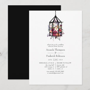 Invitation Boho Terrarium géométrique Dîner de répétition flo