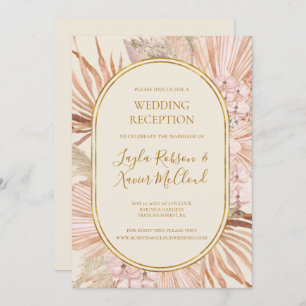 Invitation Boho Tropical Botanical   Réception de mariage en 