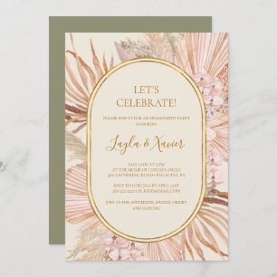 Invitation Boho Tropical Botanical   Vert Fêtons