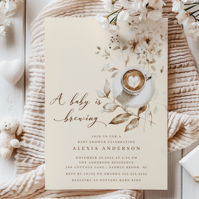 Invitation Boho Un Bébé Brasse Du Baby shower (Créateur téléchargé)