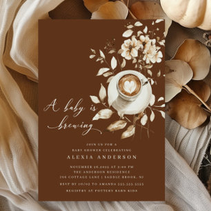 Invitation Boho Un Bébé Brasse Du Baby shower