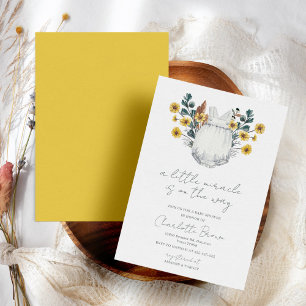 Invitation Boho Watercolor Baby shower neutre