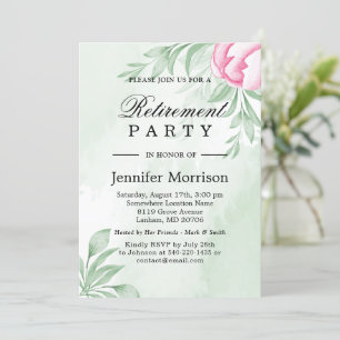 Invitation Boho Watercolor Eucalyptus Parti de retraite Feuil