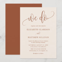 Boho We Do Modern Calligraphy Mariage Terracotta