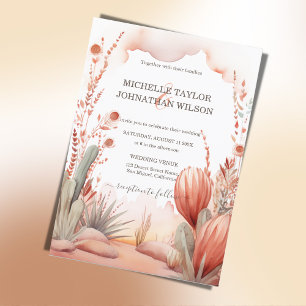 Invitation Boho Western Canyon Mexicain Cactus Desert