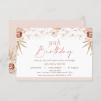 Boho White Orchards Palm Leaf 30e anniversaire