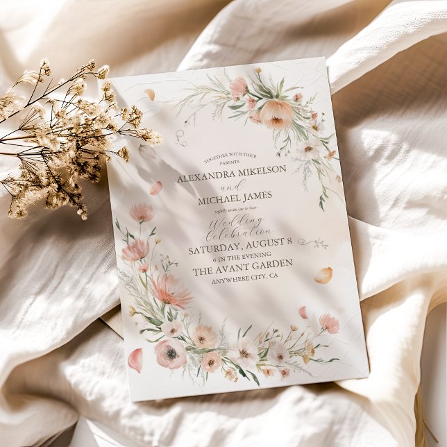 Invitation Boho Wildflower Garden Wedding (Créateur téléchargé)