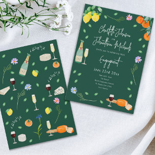 Invitation Boho Wine and Cheese