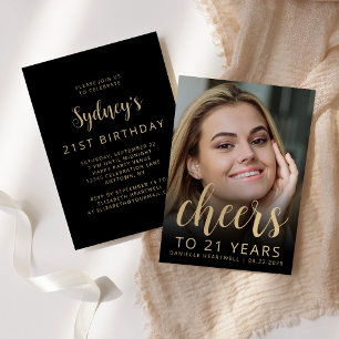 Invitation Boire à des photos personnalisées pour une fête d'