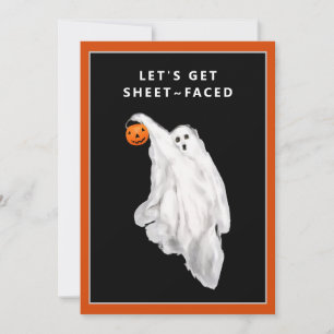 Invitation Boire Amusant Adulte Halloween Fête Fantôme