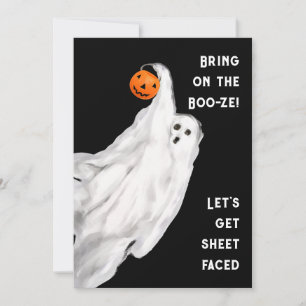 Invitation Boire Amusant Adulte Halloween Fête Fantôme