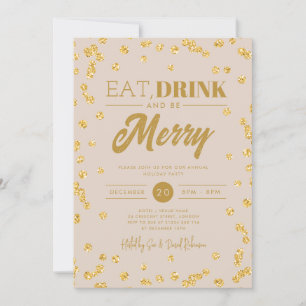 Invitation Boire Boire Gold Champagne Parties scintillant Vac