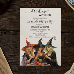 Invitation Boire des sorcières Bachelorette fête Halloween