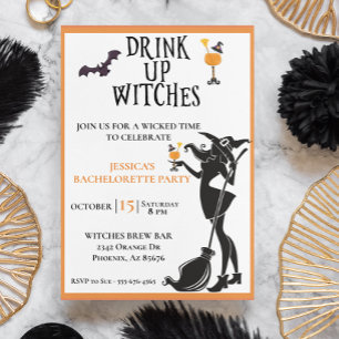 Invitation Boire des sorcières Bachelorette Halloween Octobre