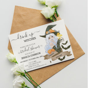 Invitation Boire des sorcières Fête des mariées d'Halloween