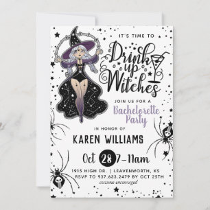 Invitation Boire des sorcières Halloween Bachelorette Party