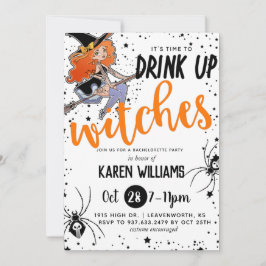 Invitation Boire des sorcières Halloween Bachelorette Party