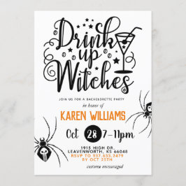 Invitation Boire des sorcières Halloween Bachelorette Party