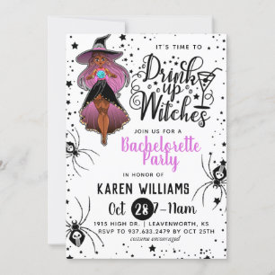 Invitation Boire des sorcières Halloween Bachelorette Party I