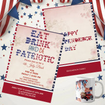 Boire et être patriotique 4 juillet Bash Shabby Ch