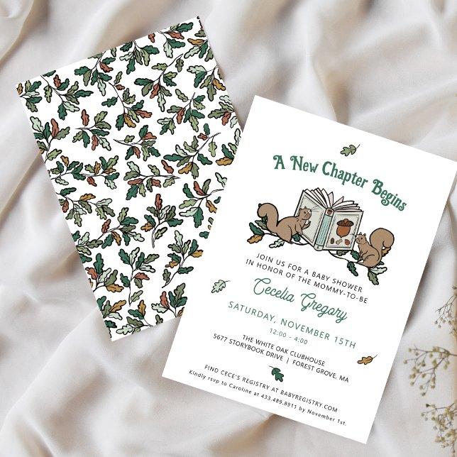 Invitation Bois Animaux Réserver Baby shower à thème (One of a kind woodland baby shower invitations - original artwork by Tiffany Duffy)
