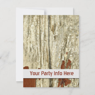 Invitation Bois de grange en détresse vintage peinture qui s'