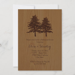 Invitation Bois et arbres bois mariage de la répétition dîner