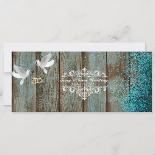 Invitation Bois et colombes en état de détresse Mariage RSVP 