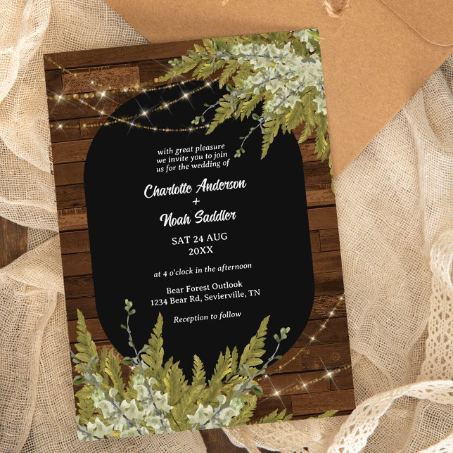 Invitation Bois et verdure Mariage rustique (Créateur téléchargé)