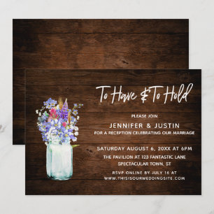 Invitation Bois rustique pour avoir et tenir Fleur sauvage Ma