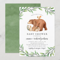 Bois Végétation Forêt Animaux Baby shower