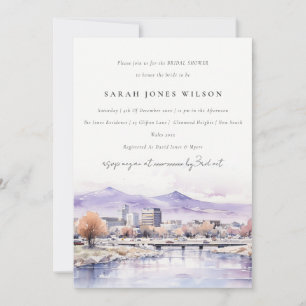 Invitation Boise, Idaho Aquarelle Paysage Baby Shower Nuptial