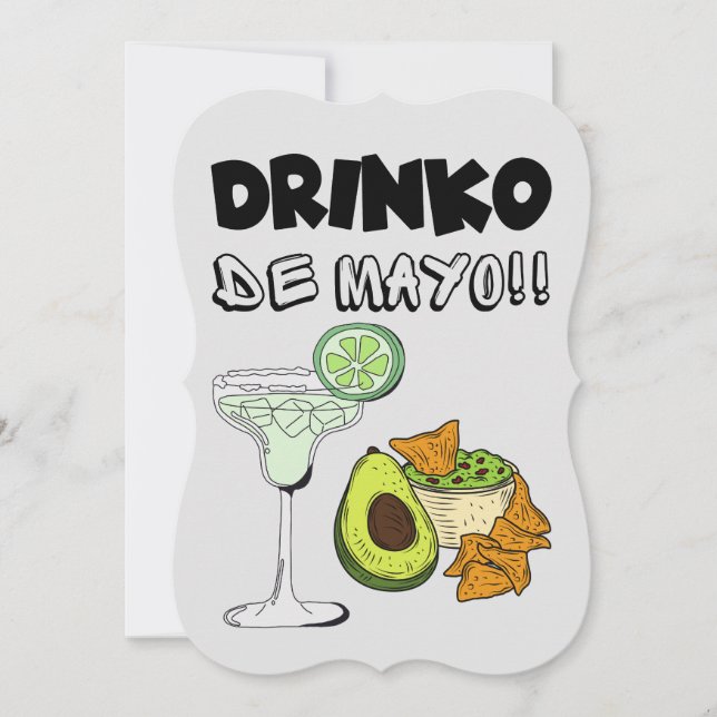 Invitation Boisson de Cinco de Mayo Drôle de Pun (Devant)
