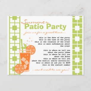 Invitation Boisson orange