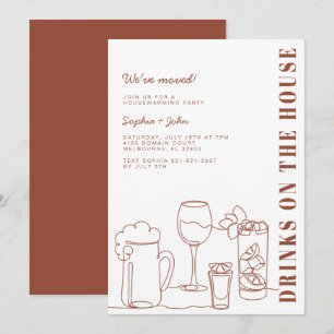 Invitation Boissons À La Fête Du Réchauffement De Maison