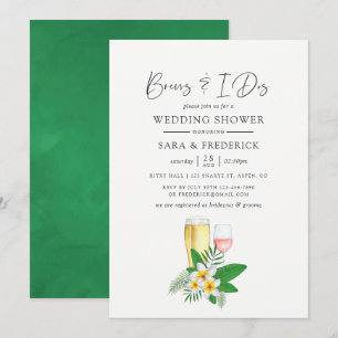 Invitation Boissons aquarelles tropicales avant le grand jour