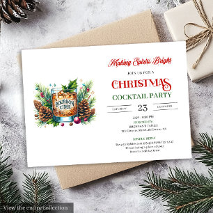 Invitation Boissons chic de bourbon pour les fêtes imprimable