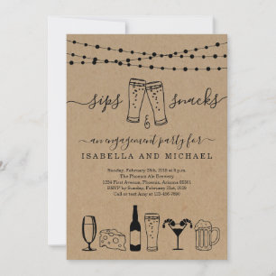 Invitation Boissons et friandises Bière et apéritifs
