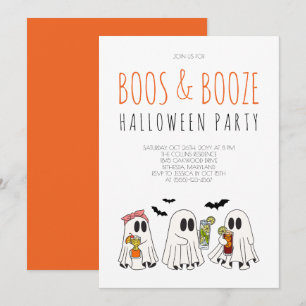 Invitation Boissons fantômes amusantes Soirée Halloween de so