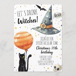 Invitation Boissons les sorcières de la fête des adultes d'Ha