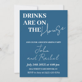 Invitation Boissons sont sur la maison ménage fête de chauffa