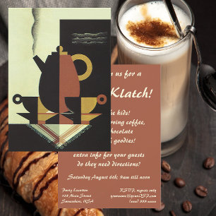 Invitation Boissons vintages Boissons Café Pot avec tasses