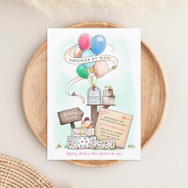 Invitation Boîte aux lettres de Fête des mariées virtuelle de (Créateur téléchargé)