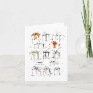 Invitation Boîtes-cadeaux abstraites motif