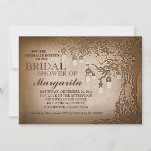 Invitation Boites de massage rustique arbre nuptiale invitati