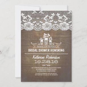 Invitation Boites rustiques en dentelle en dentelle