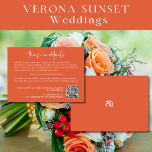 Invitation Boîtier de code QR Orange Sunset Verona