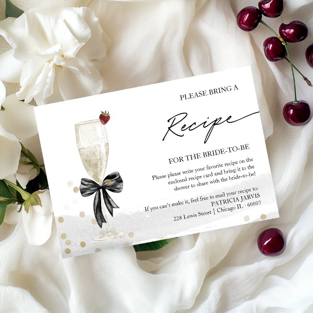 Invitation Boîtier de demande de Fête des mariées Champagne (Créateur téléchargé)