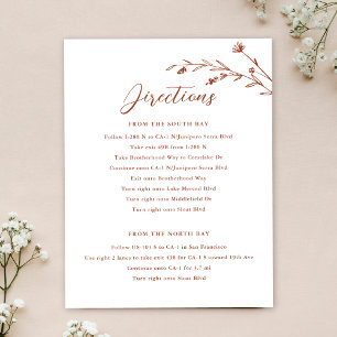 Invitation Boîtier de Mariage de Fleur sauvage en terre cuite