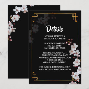 Invitation Boîtier en cerisier blanc & cadre doré